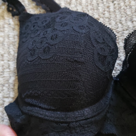 Aerie black lace plunge pushup bra - Picture 2 of 4
